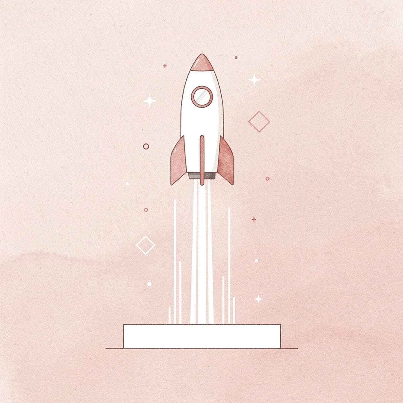 Product launching upward from platform representing the post-launch reality