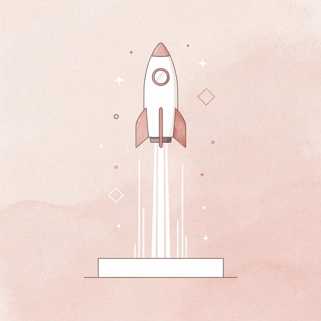 Product launching upward from platform representing the post-launch reality