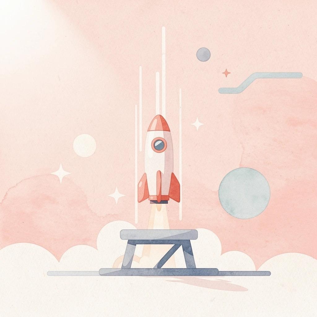Scene of a product launch going off course, representing common startup development mistakes