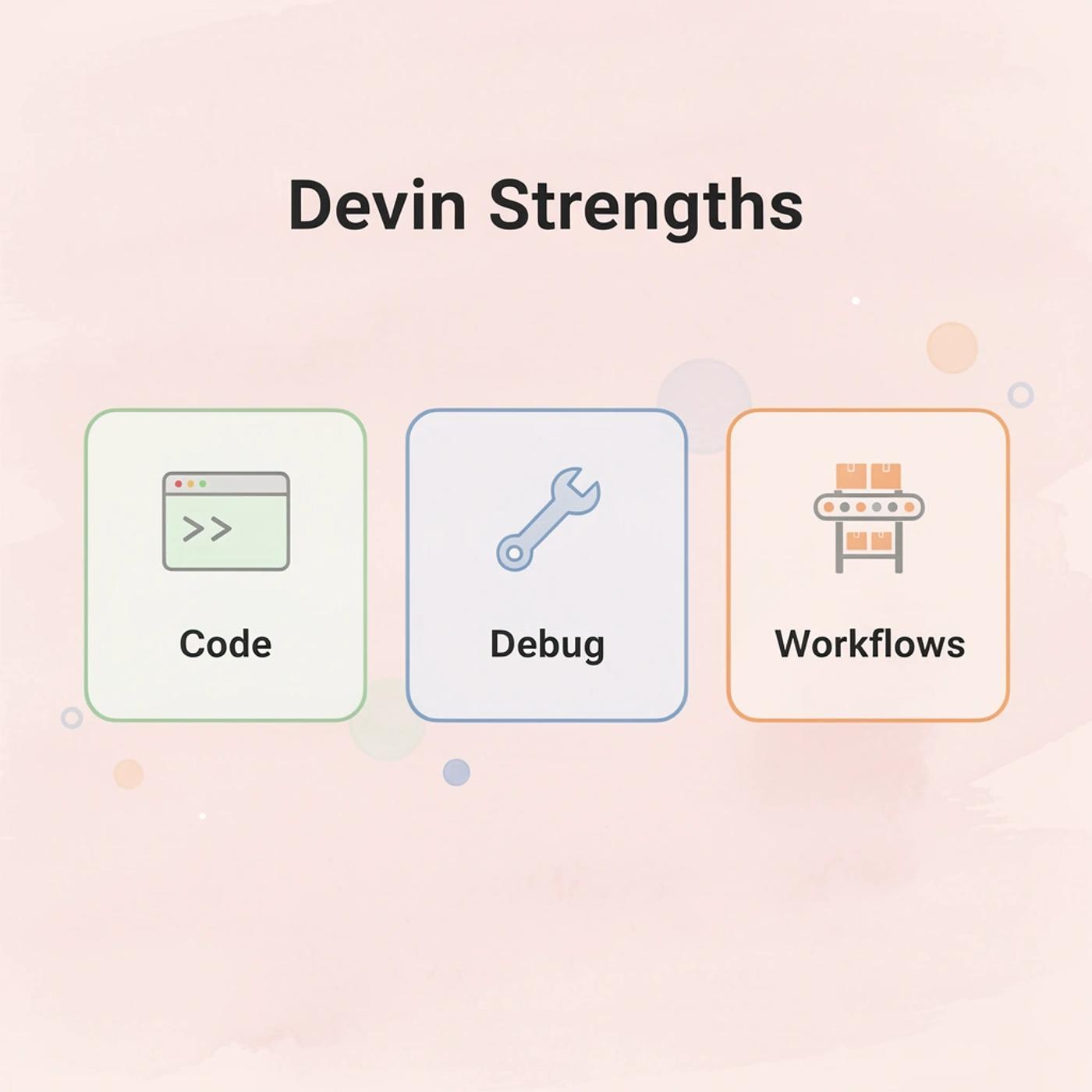  Infographic showing Devin's key strengths