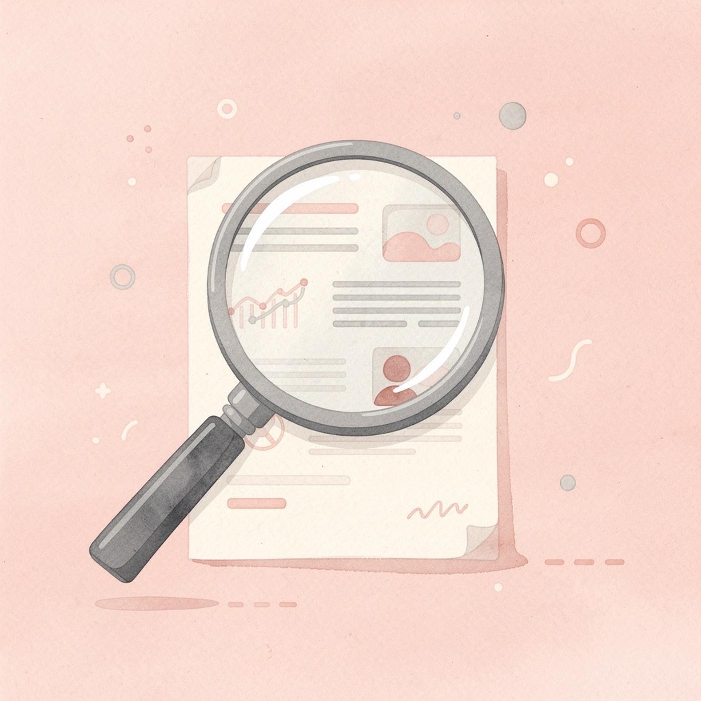 Magnifying glass scene representing close examination of subtle startup validation mistakes