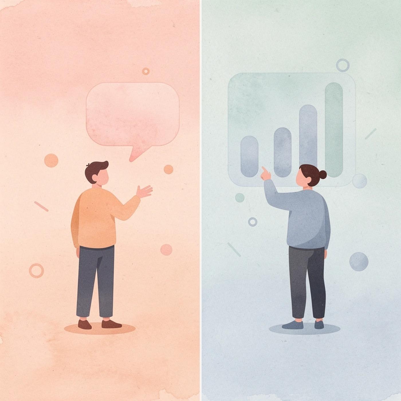 Illustration contrasting wrong and right approaches to app development