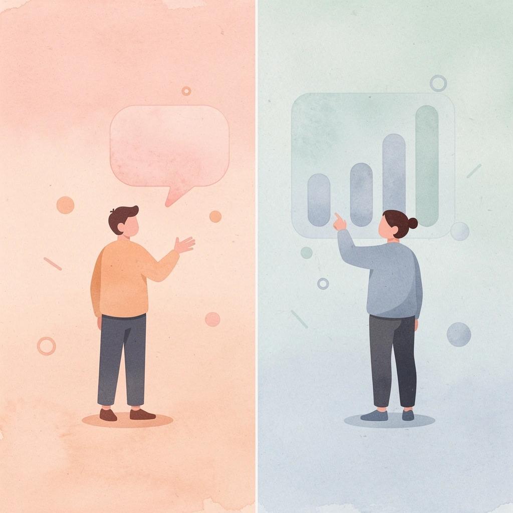 Illustration contrasting wrong and right approaches to app development