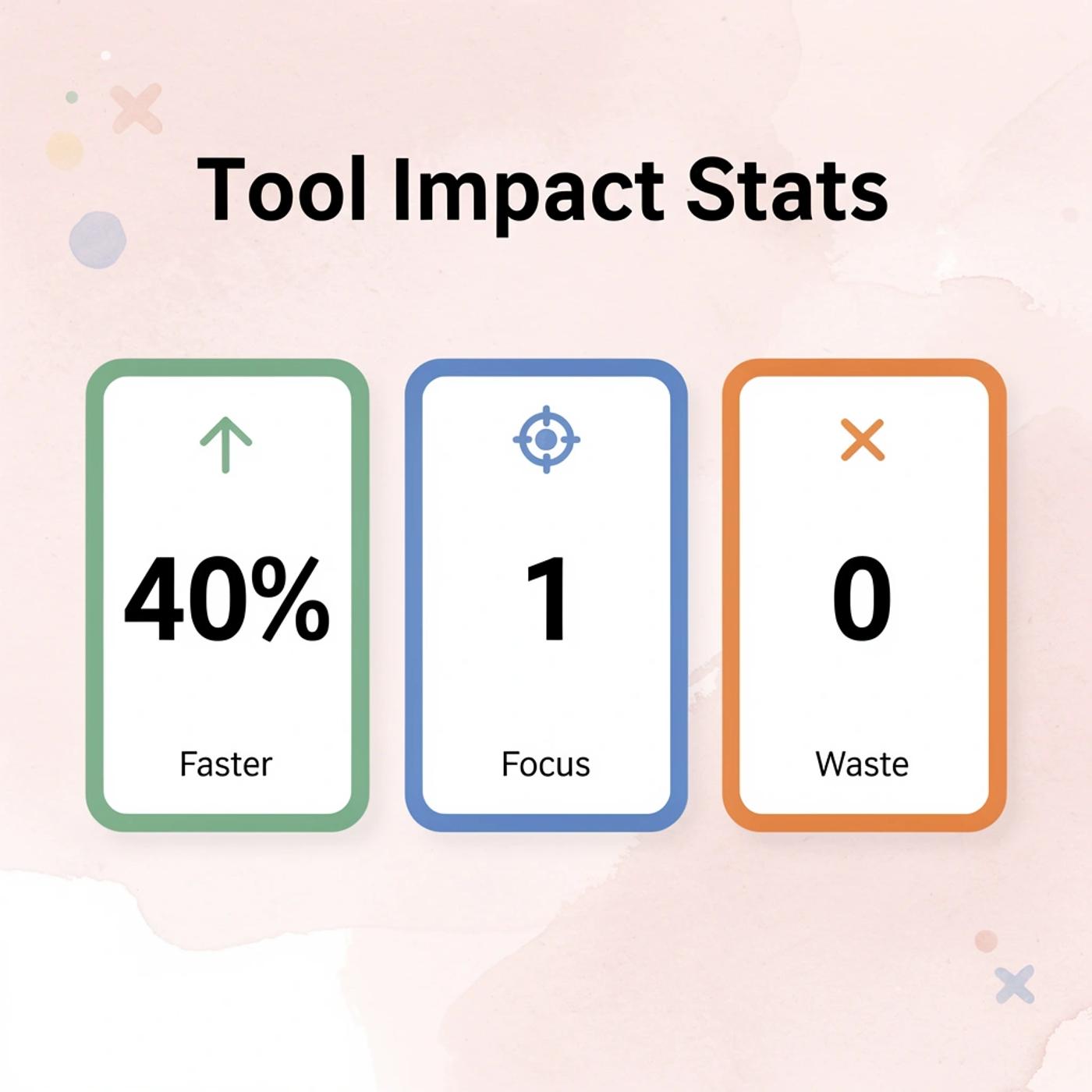 Statistics showing tool impact metrics