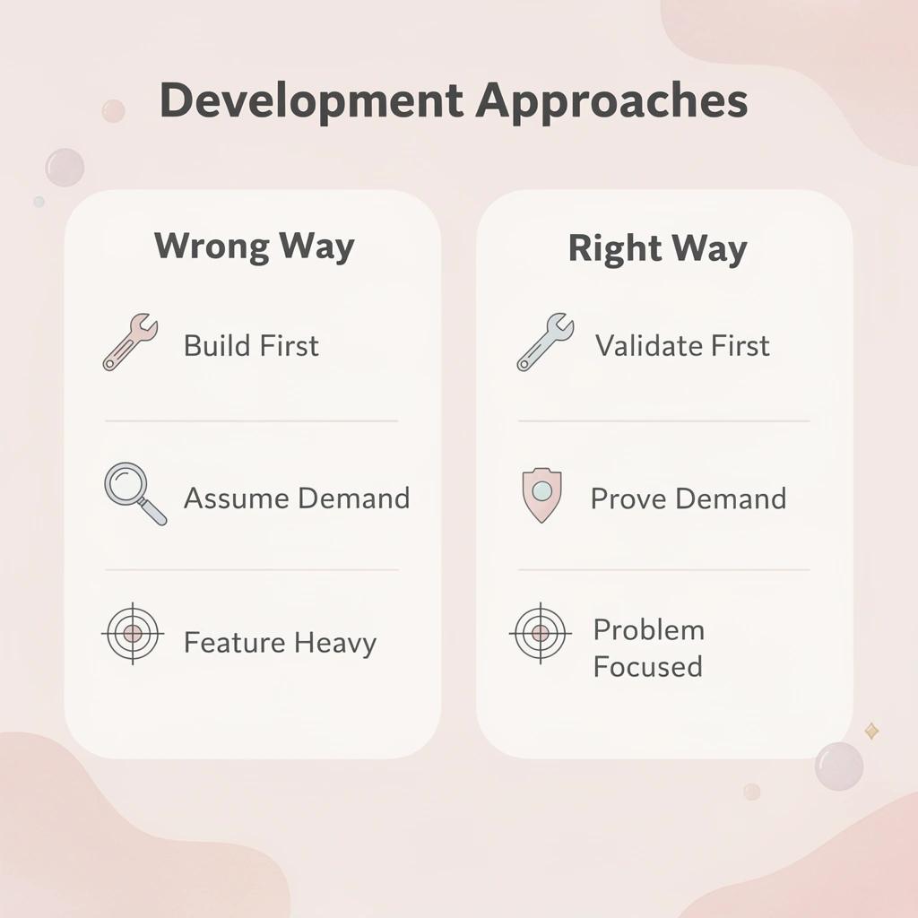 Comparison of wrong vs right app development approaches