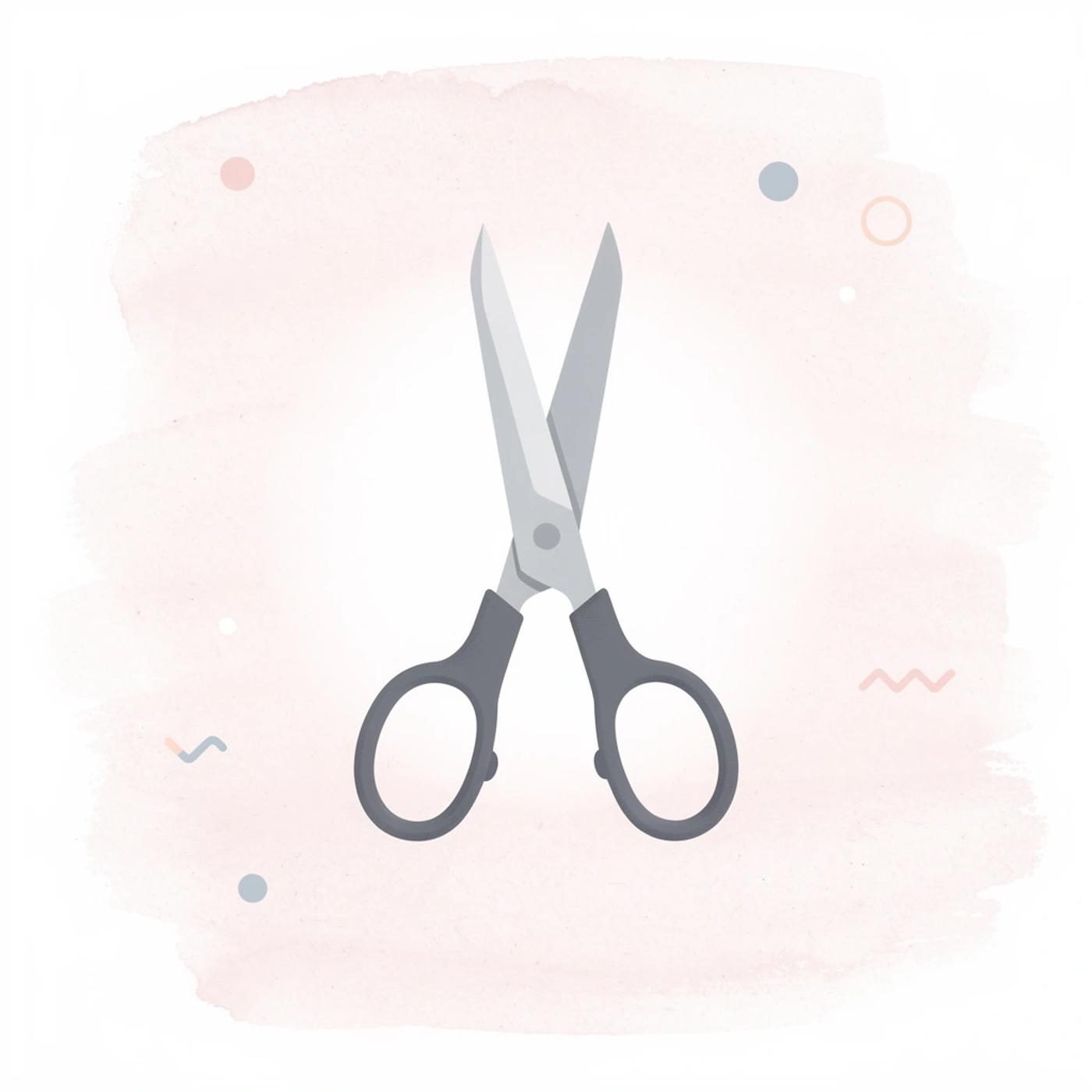 Scissors icon representing elimination of unnecessary work