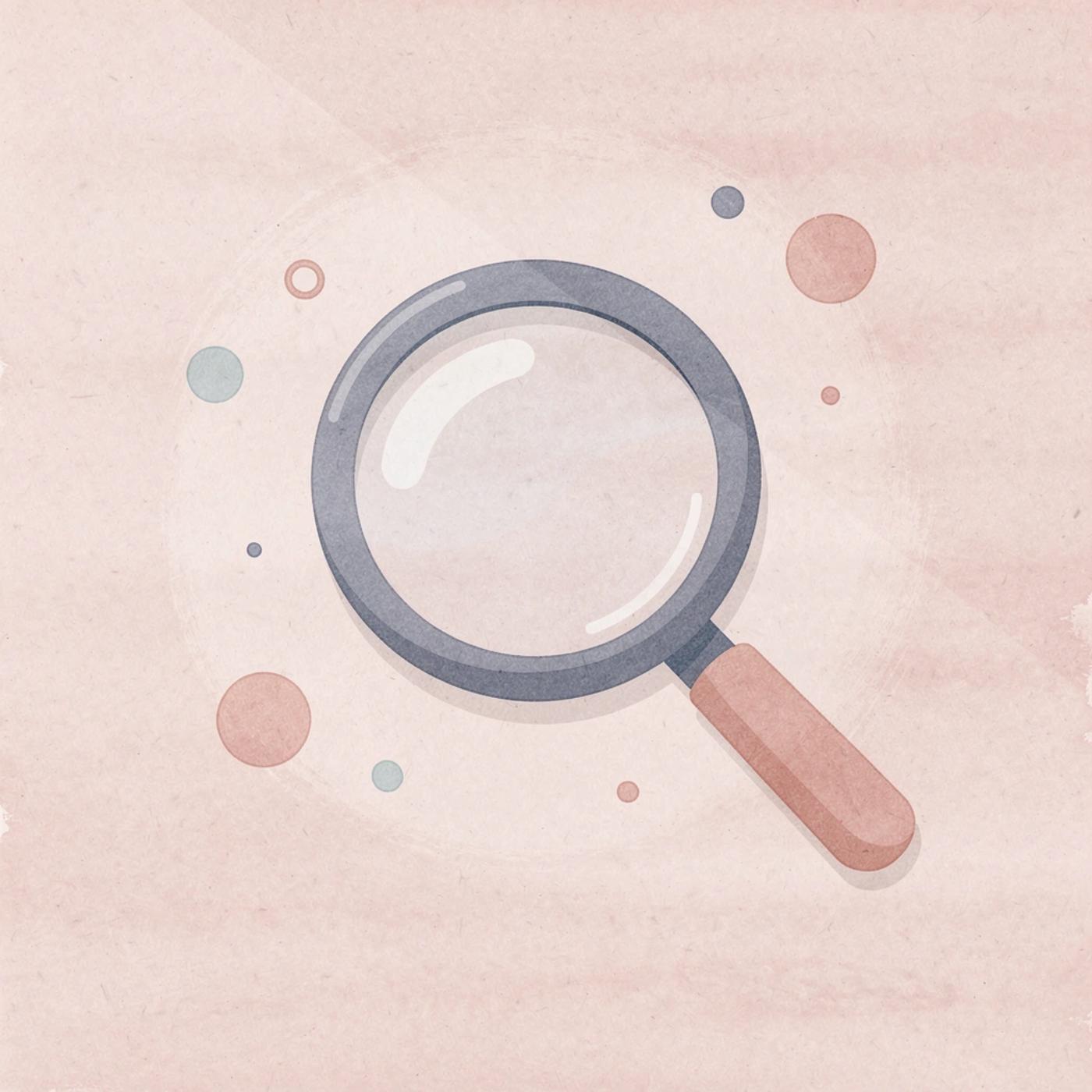 Magnifying glass icon representing the visible gap founders see