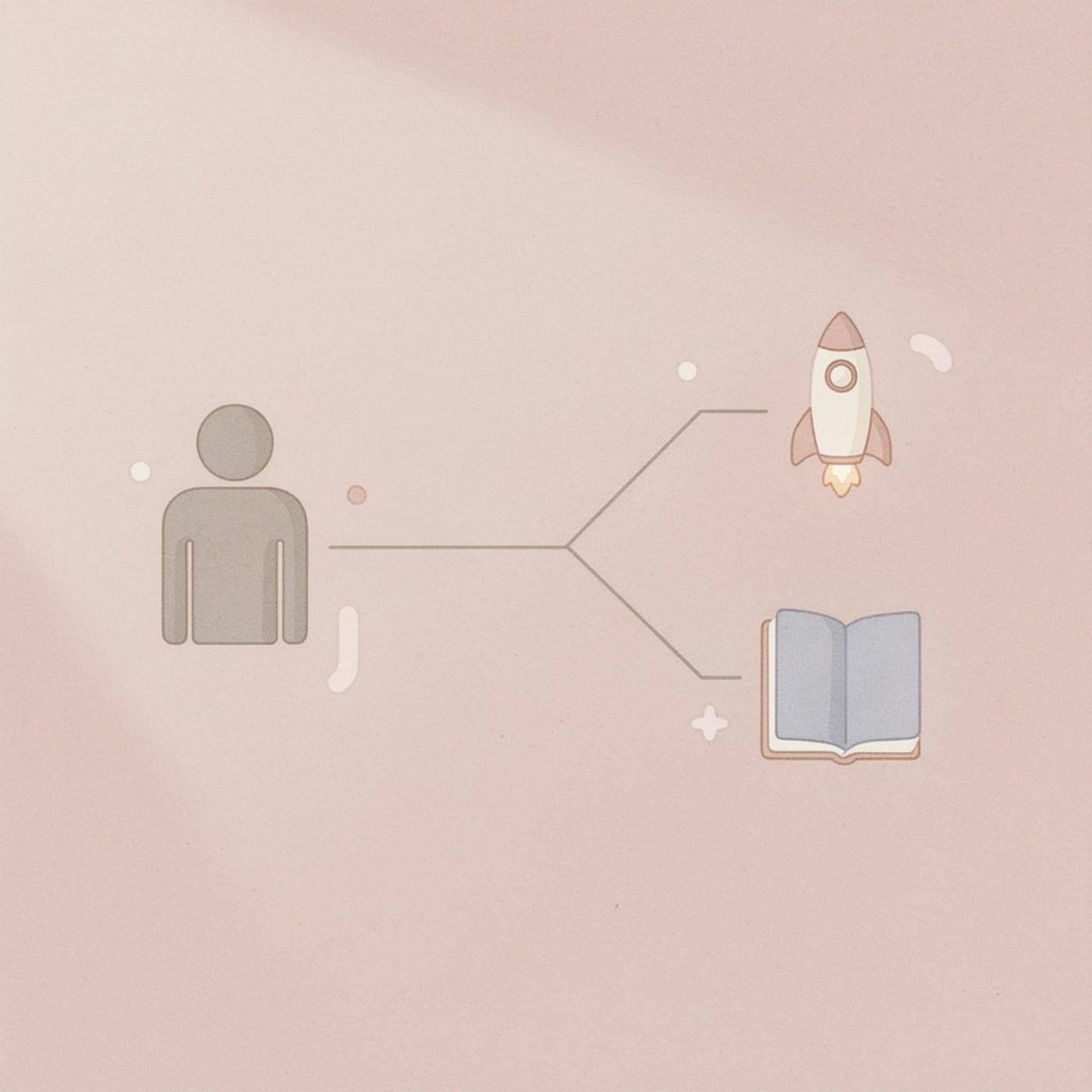 Code icon splitting into multiple paths representing production challenges