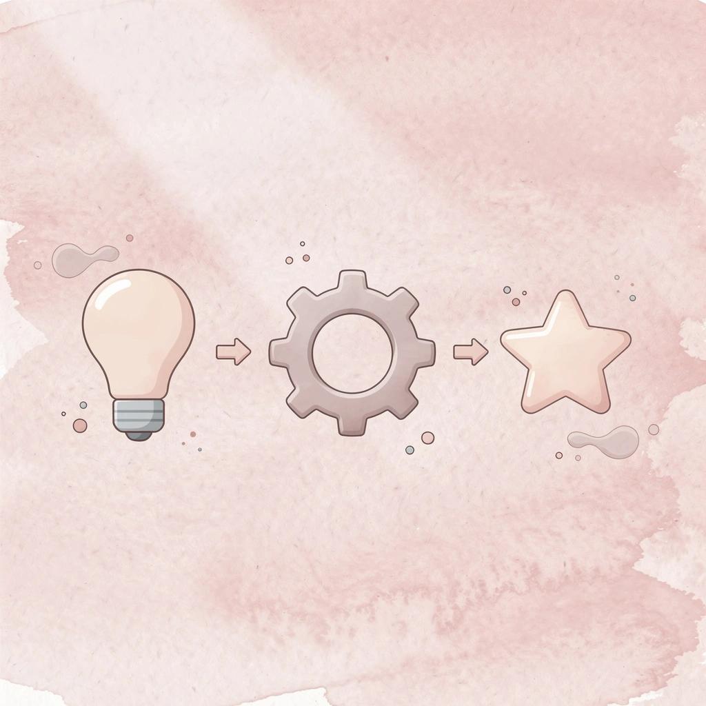 Three icons showing transformation from learning to AI assistance