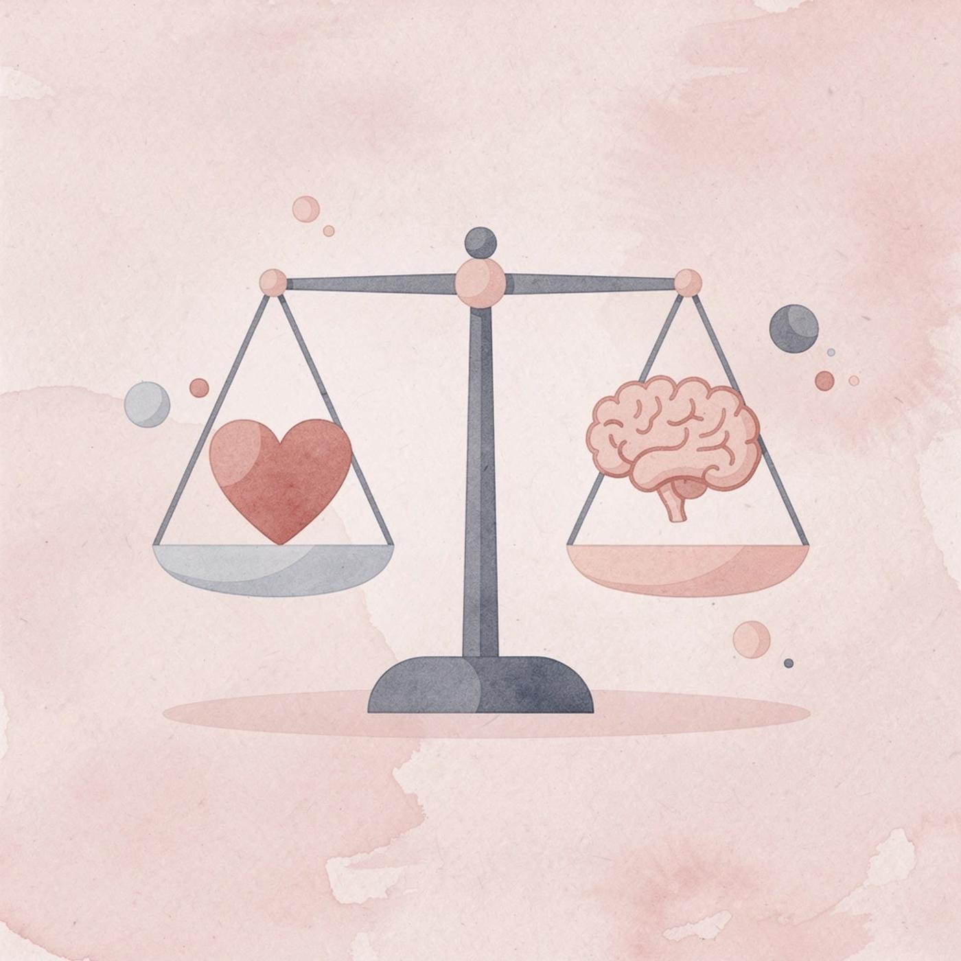 Balance scale showing product development versus business fundamentals