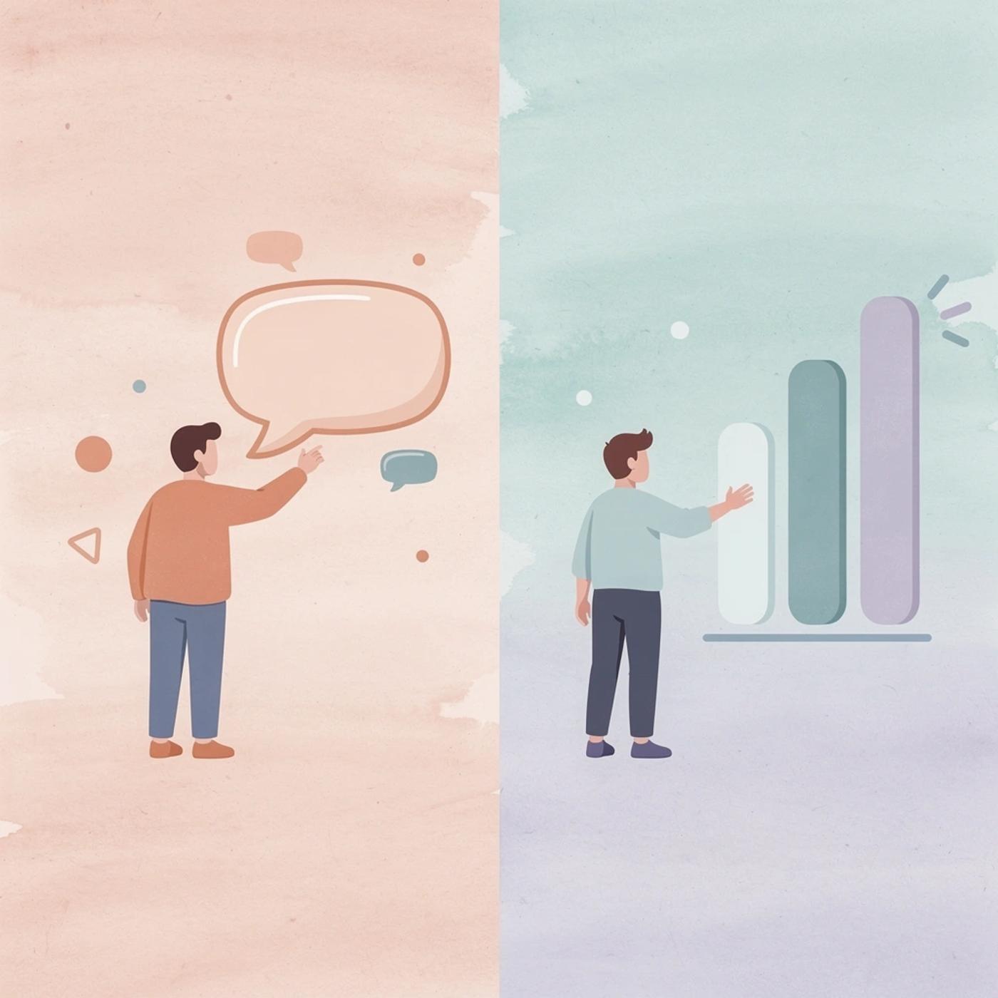 Split scene comparing manual tool management versus autonomous business operations
