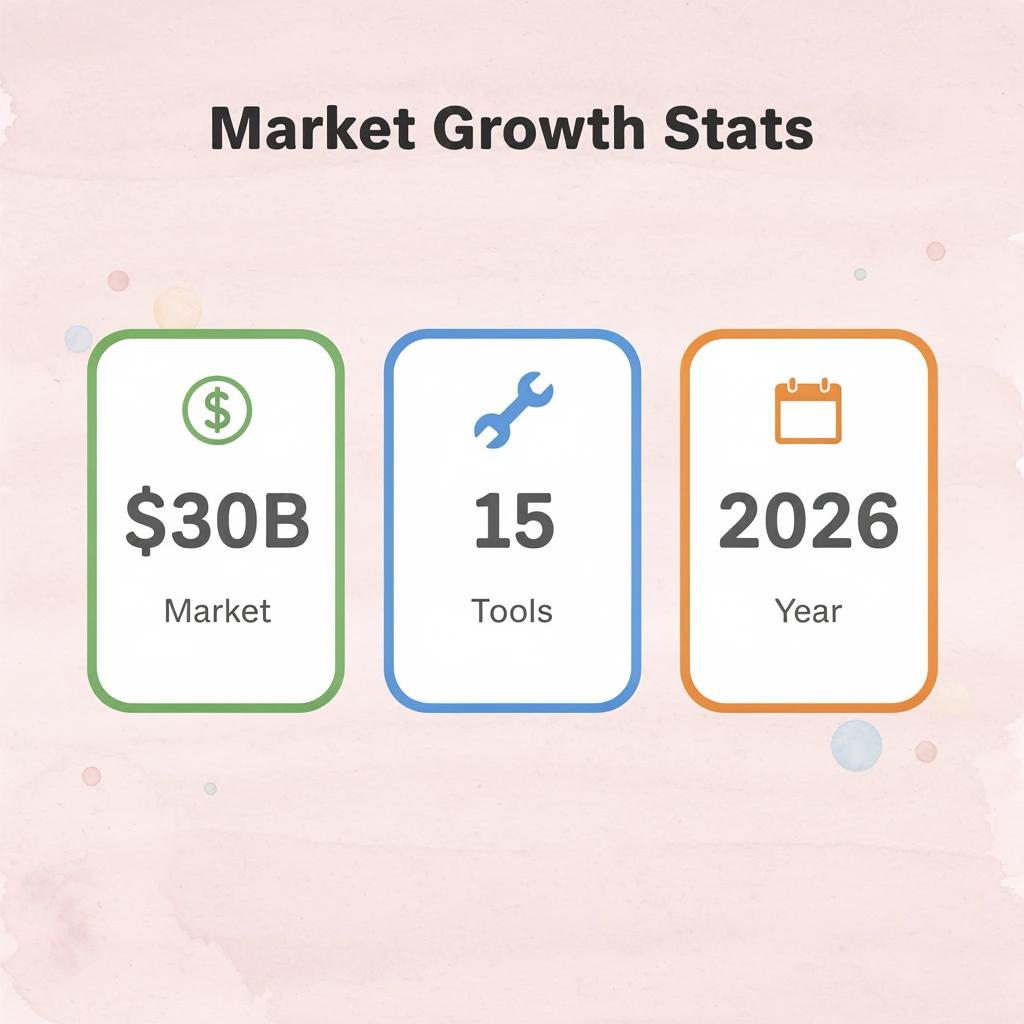 Infographic showing no-code AI market statistics
