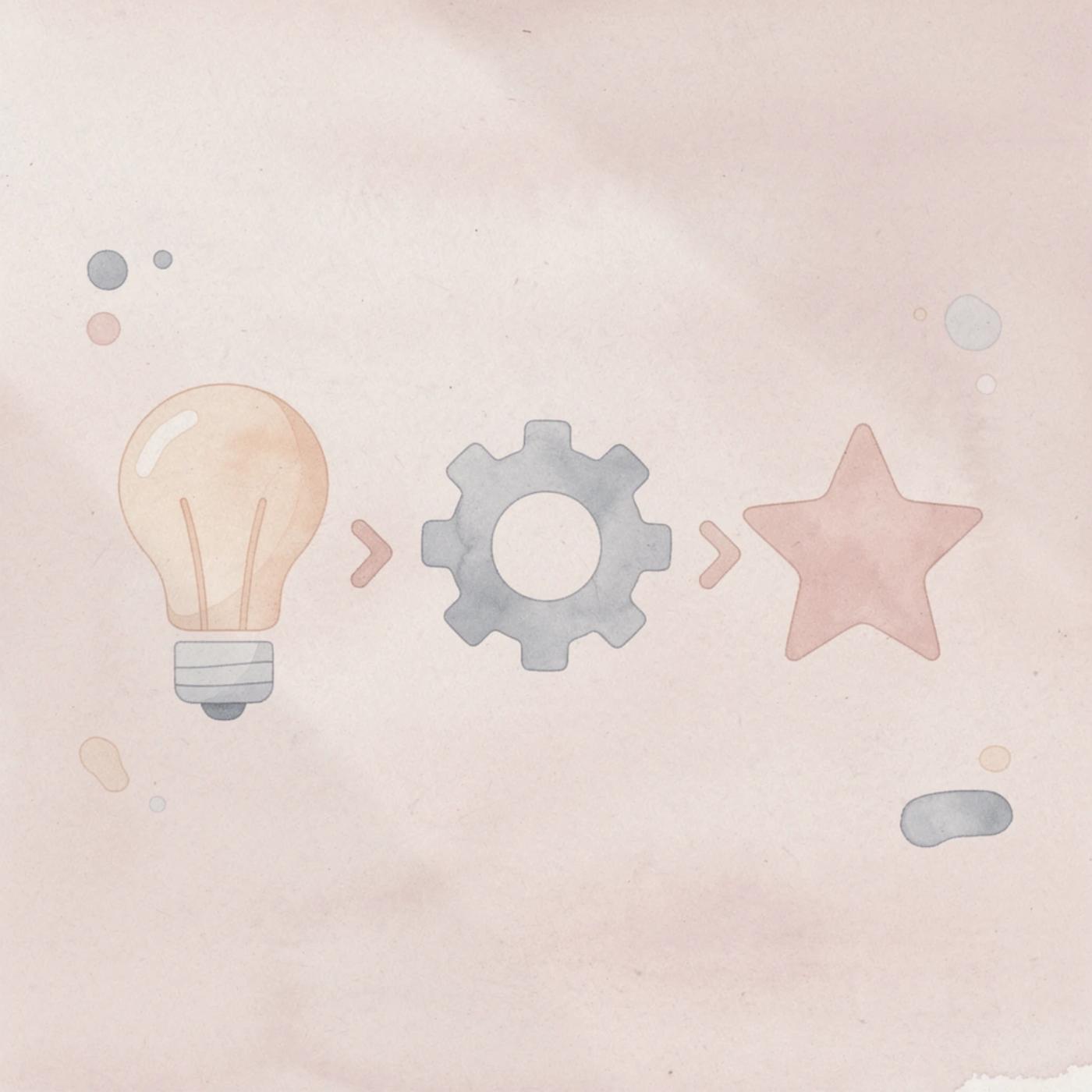 Three icons representing organized data, defined processes, and quick deployment