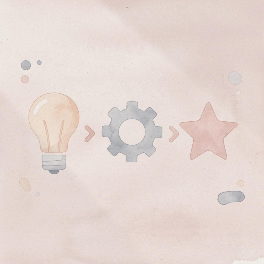 Three icons representing organized data, defined processes, and quick deployment