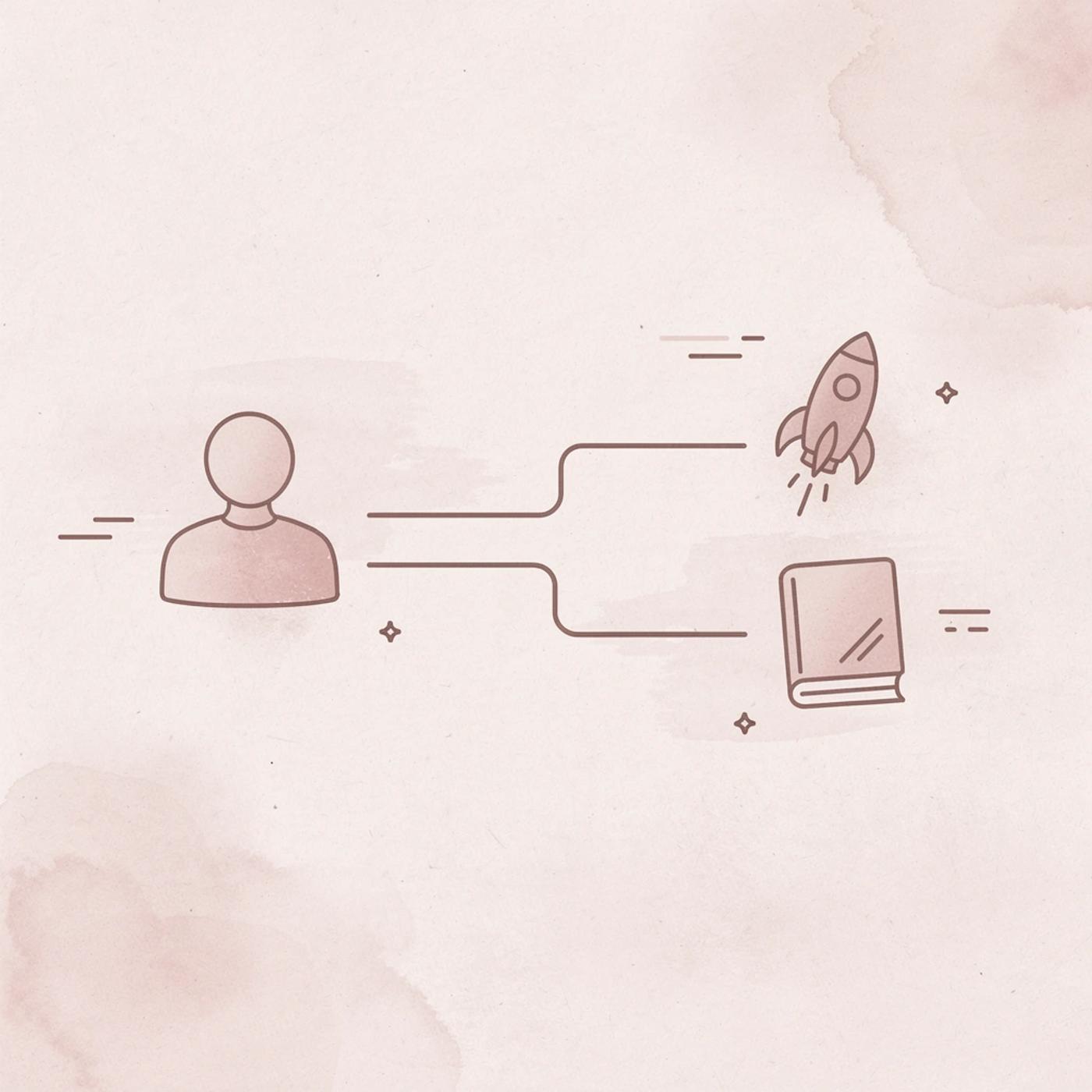  Icon showing a single path splitting into multiple solution paths