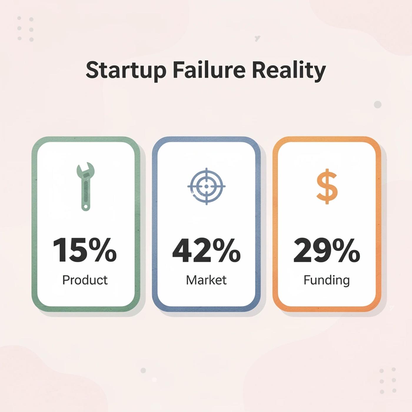 Statistics showing breakdown of startup failure reasons