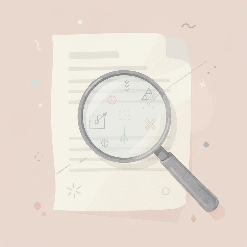 Magnifying glass examining workflow to identify bottlenecks
