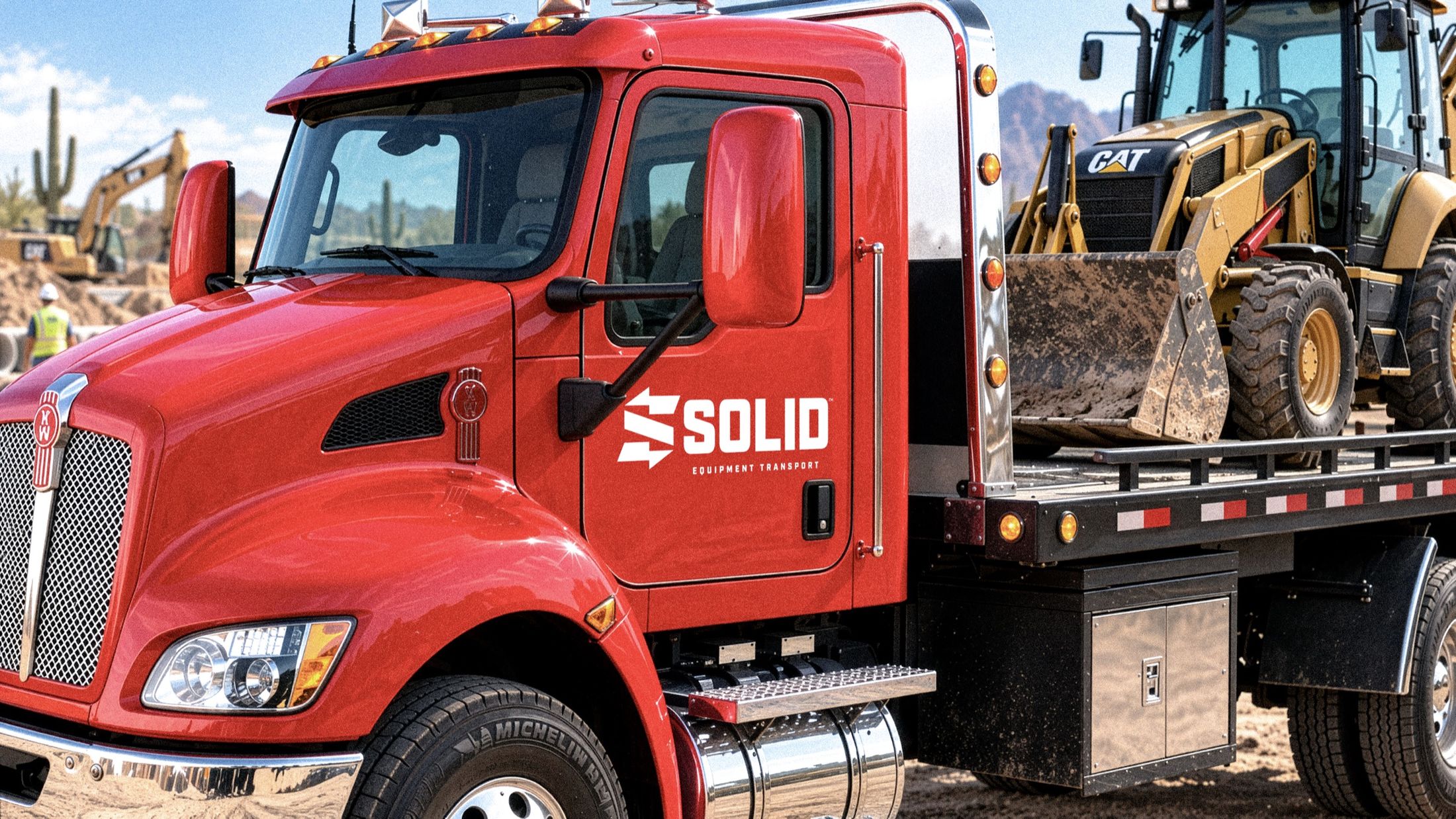 Solid Equipment Transport: rollback truck