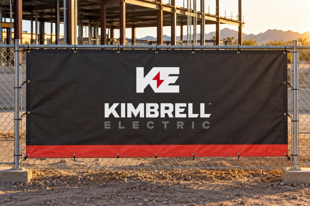 Kimbrell Electric: construction site banner