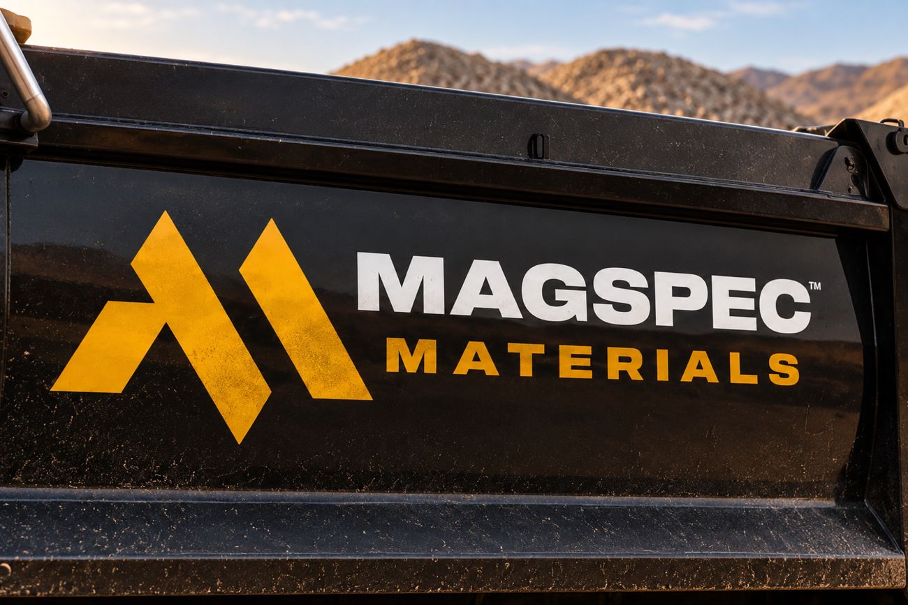 MagSpec Materials: dump body logo detail