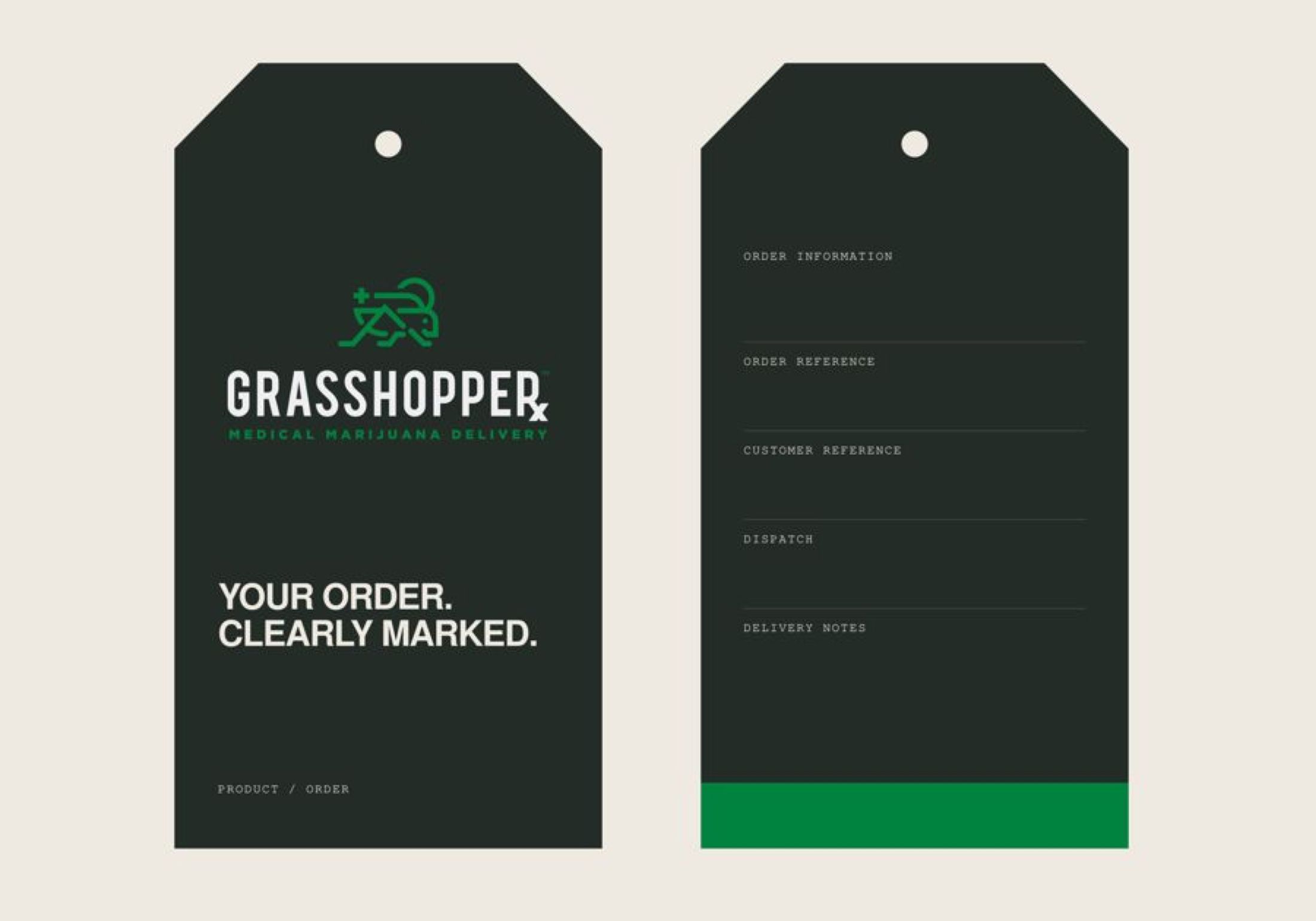 Grasshopper Delivery: order identification tag