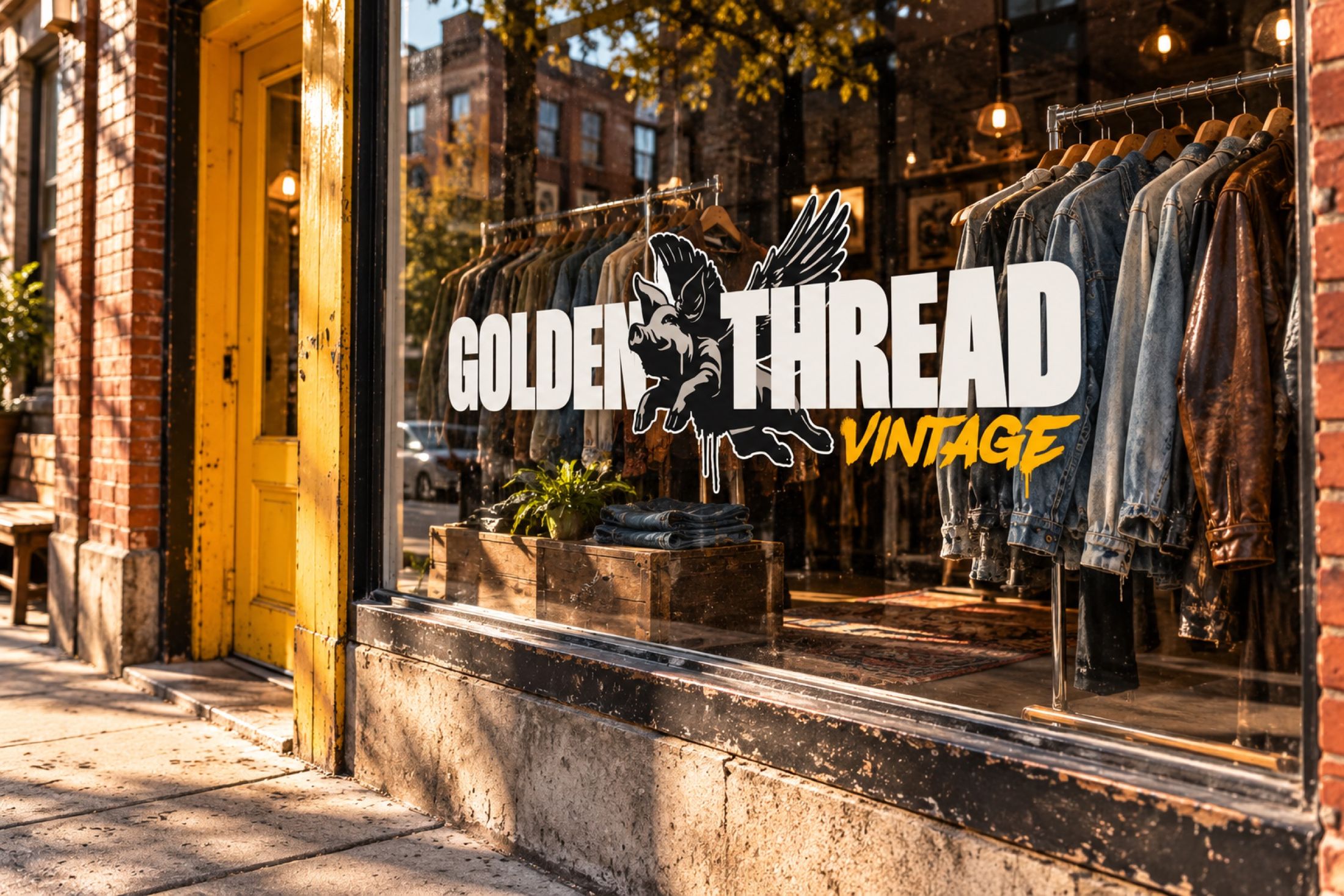 Golden Thread Vintage: storefront window
