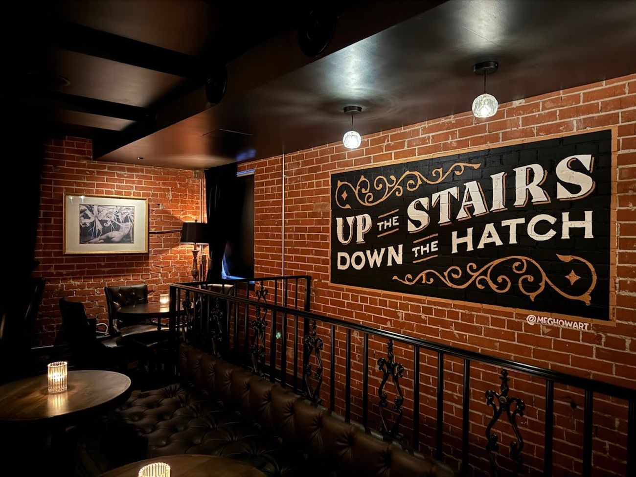 Highball Cocktail Bar: up the stairs, down the hatch mural