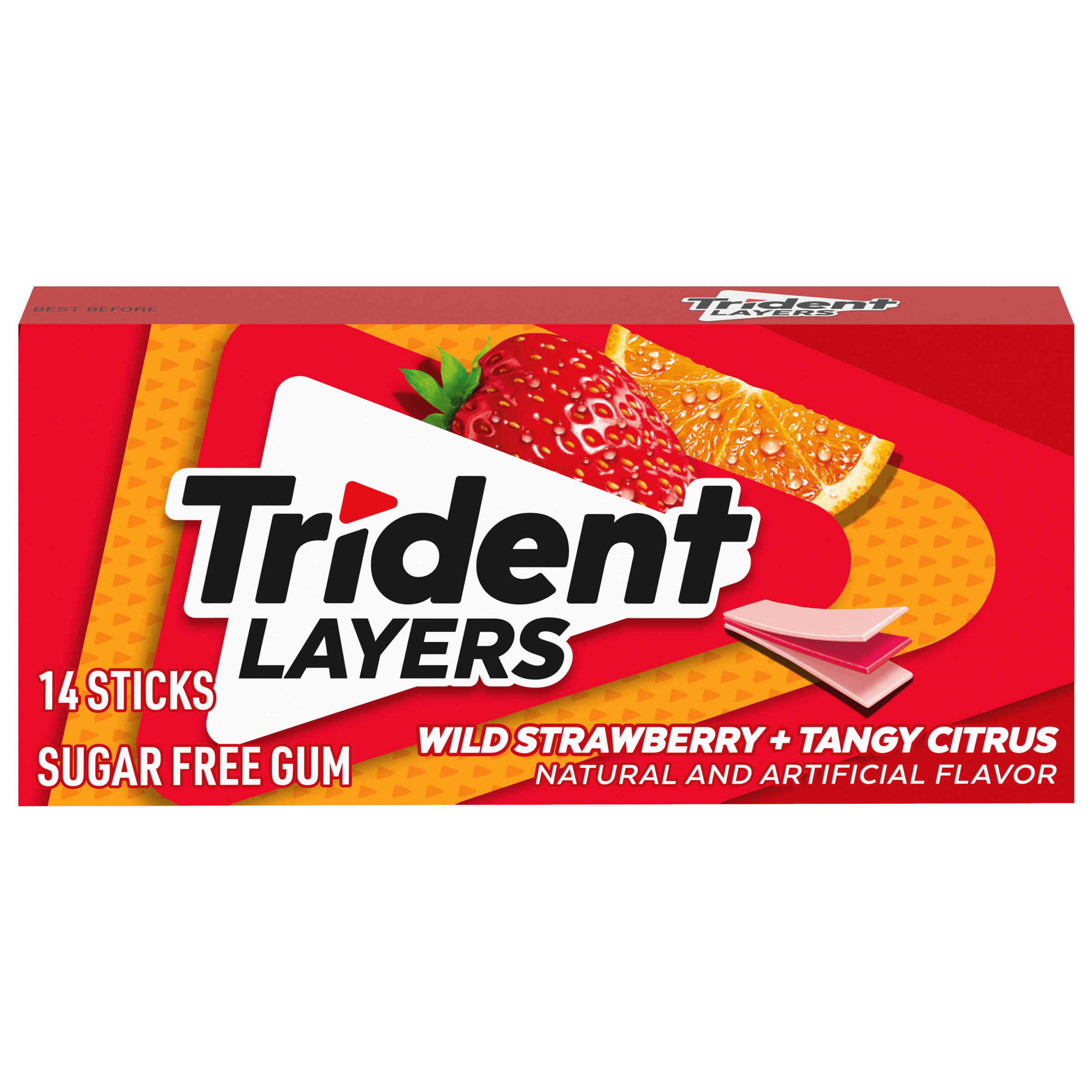 Trident Layers Wild Strawberry and Tangy Citrus (14 pieces)