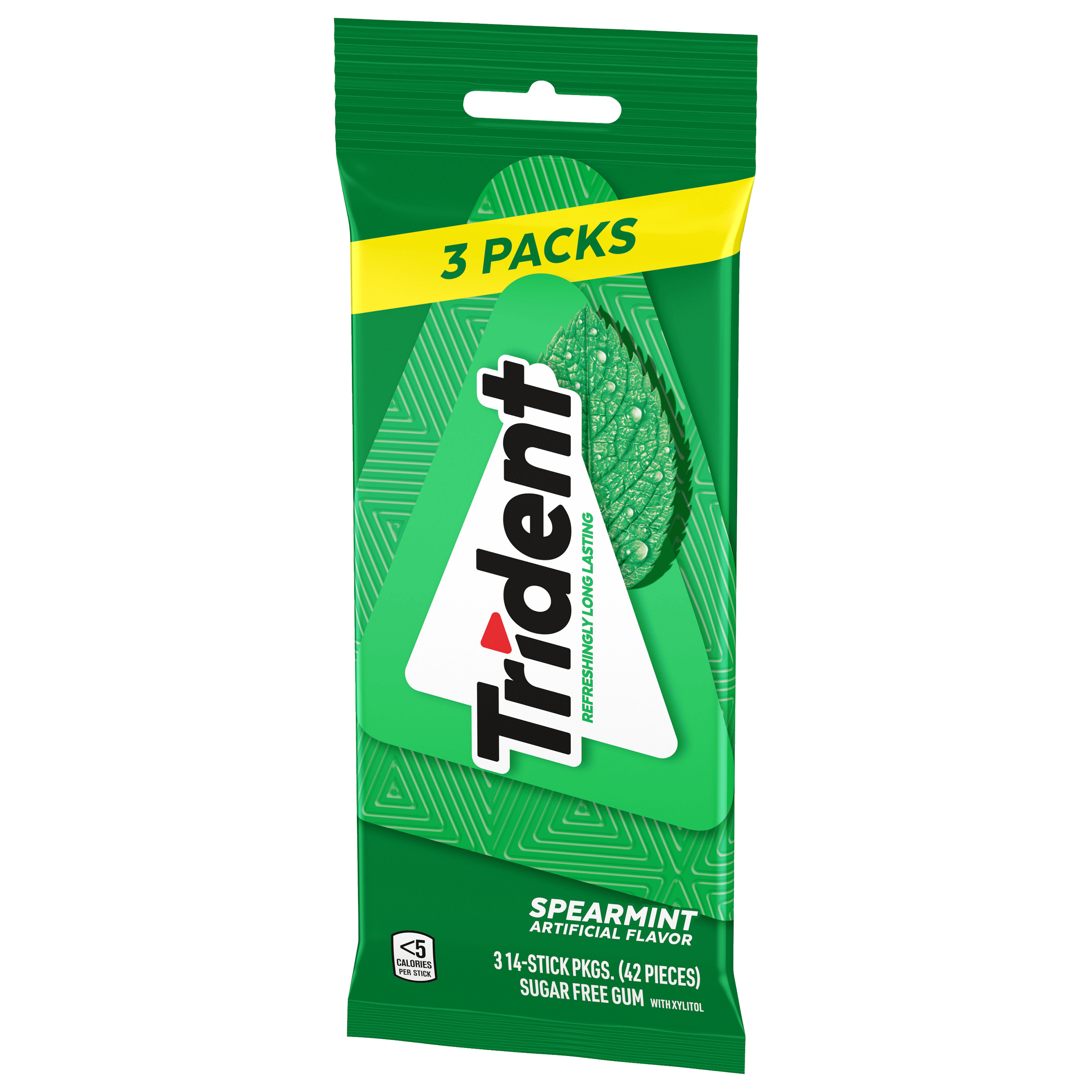 Trident Spearmint (3 Packs - 14 Pieces Each) | Trident US