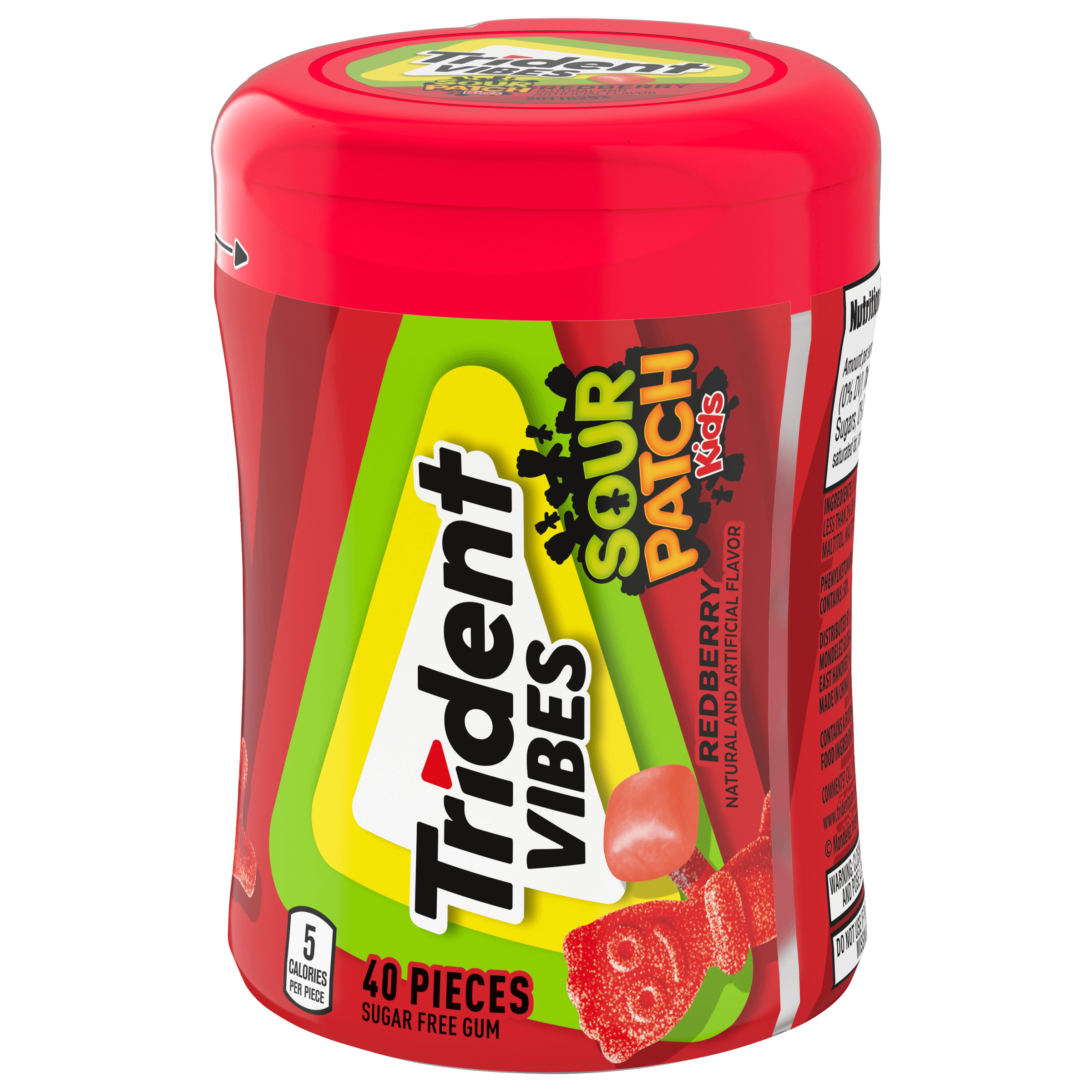 Trident Vibes Sour Patch Kids Redberry (40 pieces)
