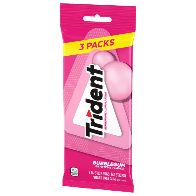 Trident Bubblegum (3 packs 14 pieces each) Trident US