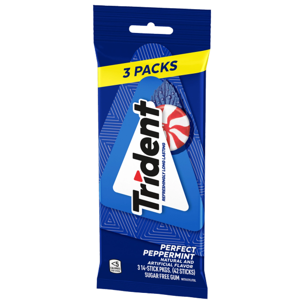 Trident Perfect Peppermint 3 Packs 14 Pieces Each Trident Us