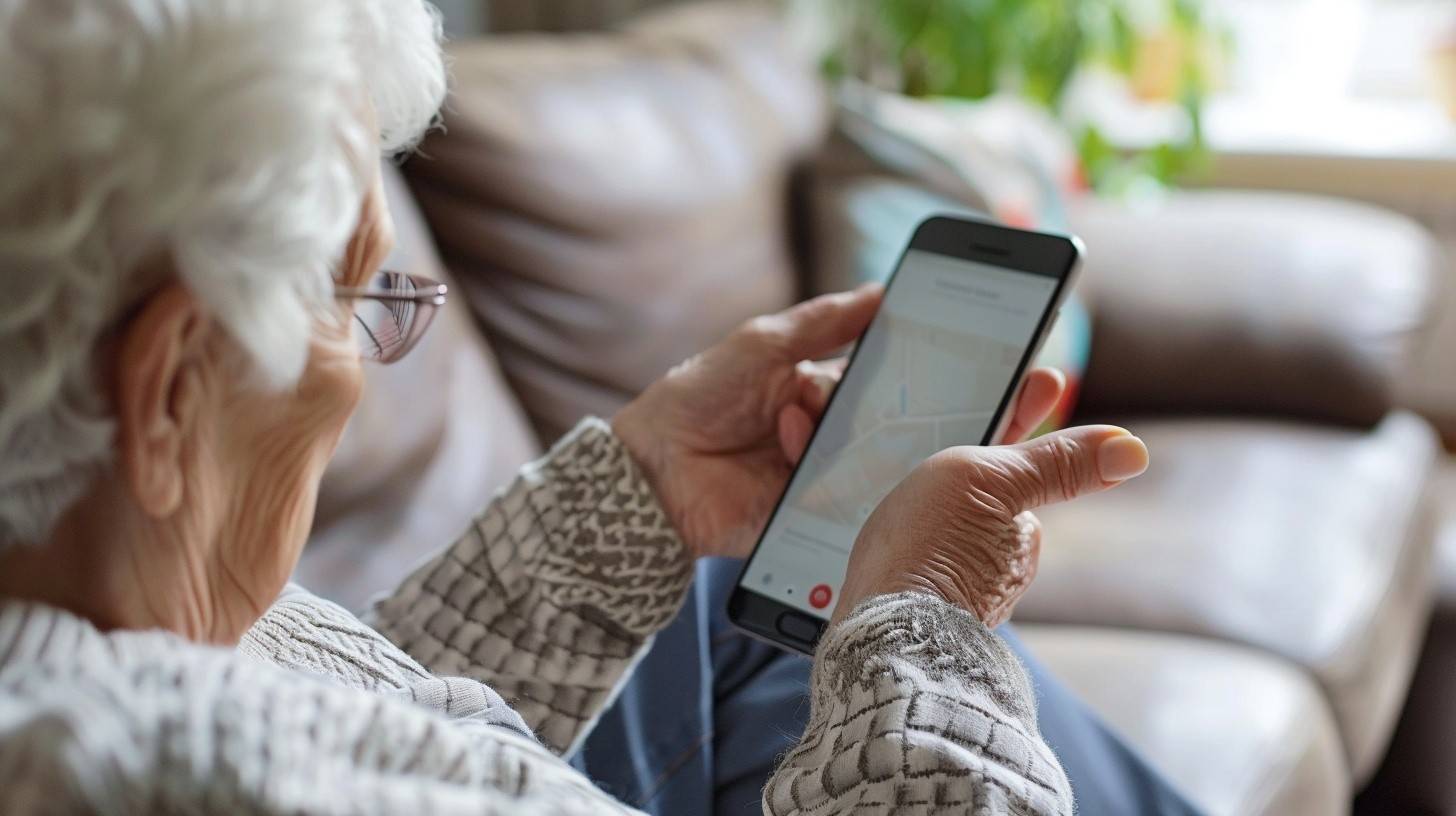 User-friendly mobile app interface designed for elderly users.