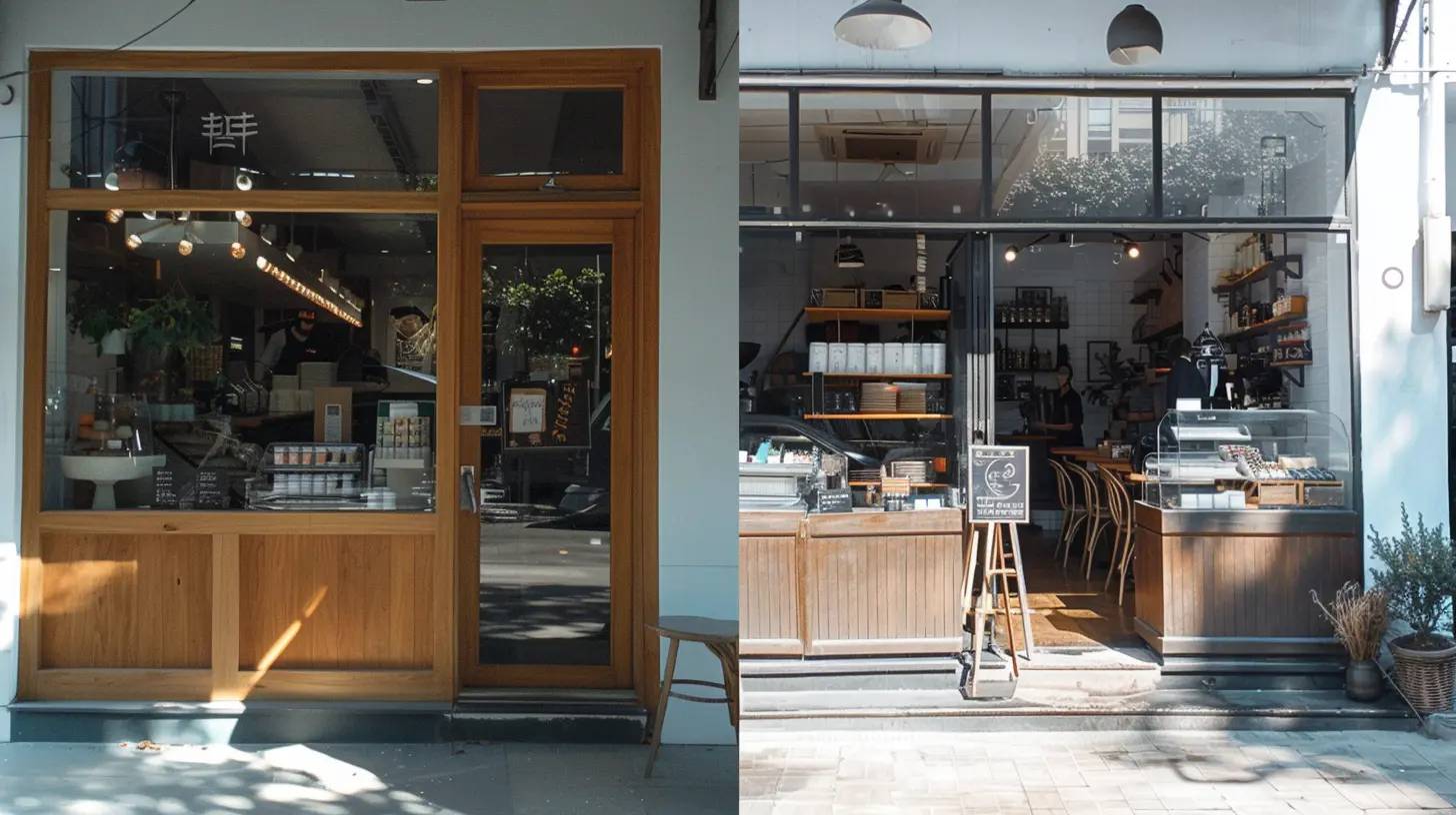 A before-and-after comparison of a small business's branding, demonstrating the transformative power of a rebranding strategy.