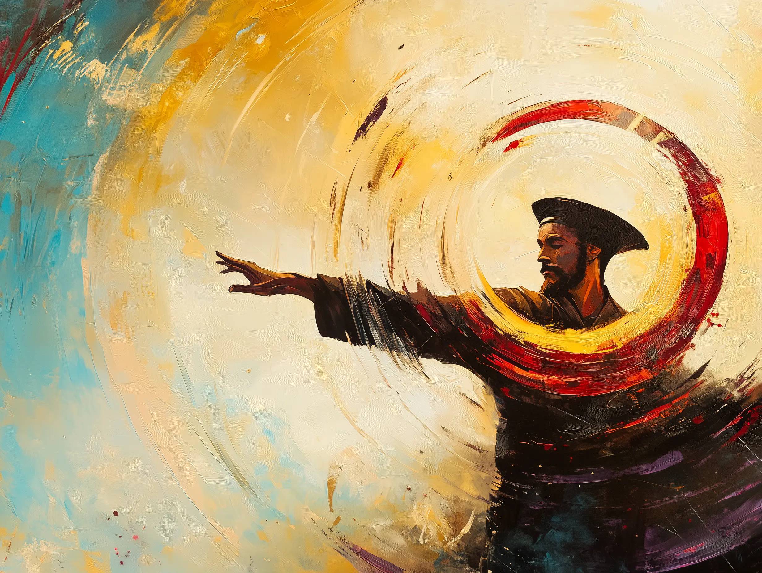 Abstract image of vibrant ink swirling in water, representing the fluid and dynamic nature of a brand's story and the experiential aspect of storytelling.