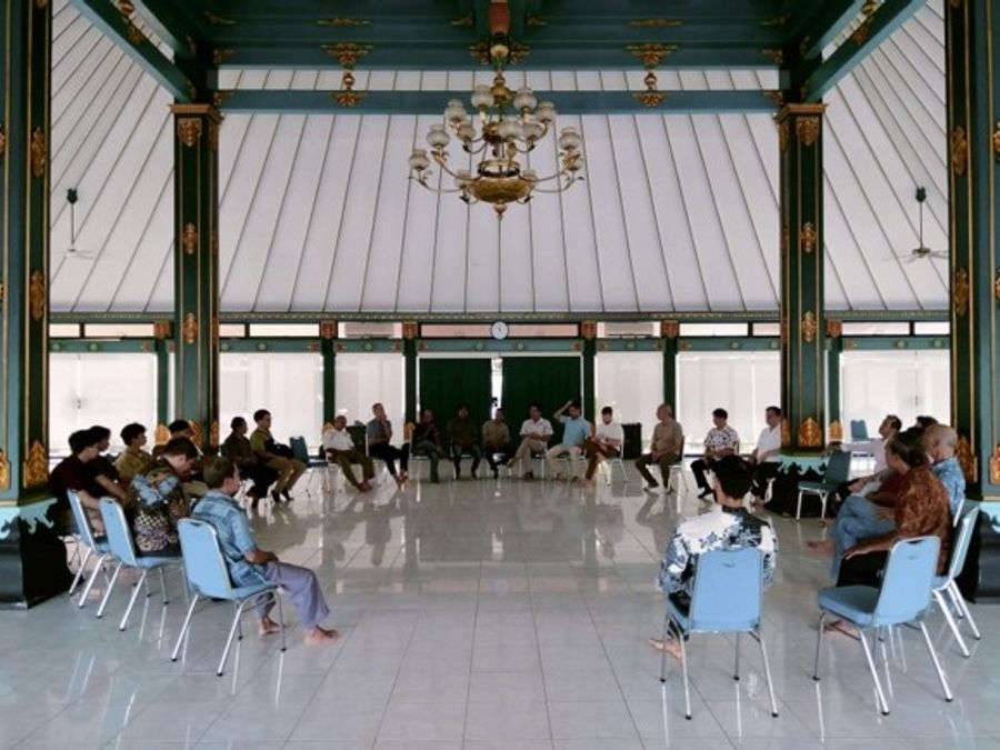 Men sharing session at the Muhammad Subuh Centre in Rungan Sari, Kalimantan