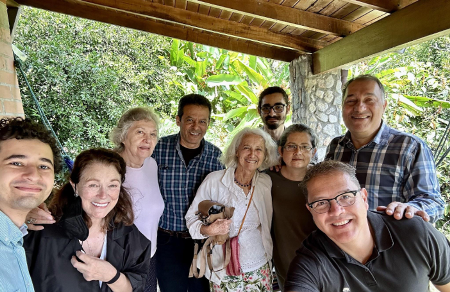 Photo is at the Medina home with the whole family, all in Subud and Manuel Potes, the KC for Colombia.