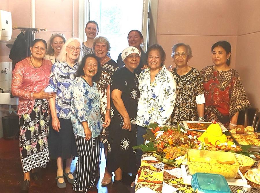 The women of The Hague Subud group during Bapak’s Birthday selamatan 2025