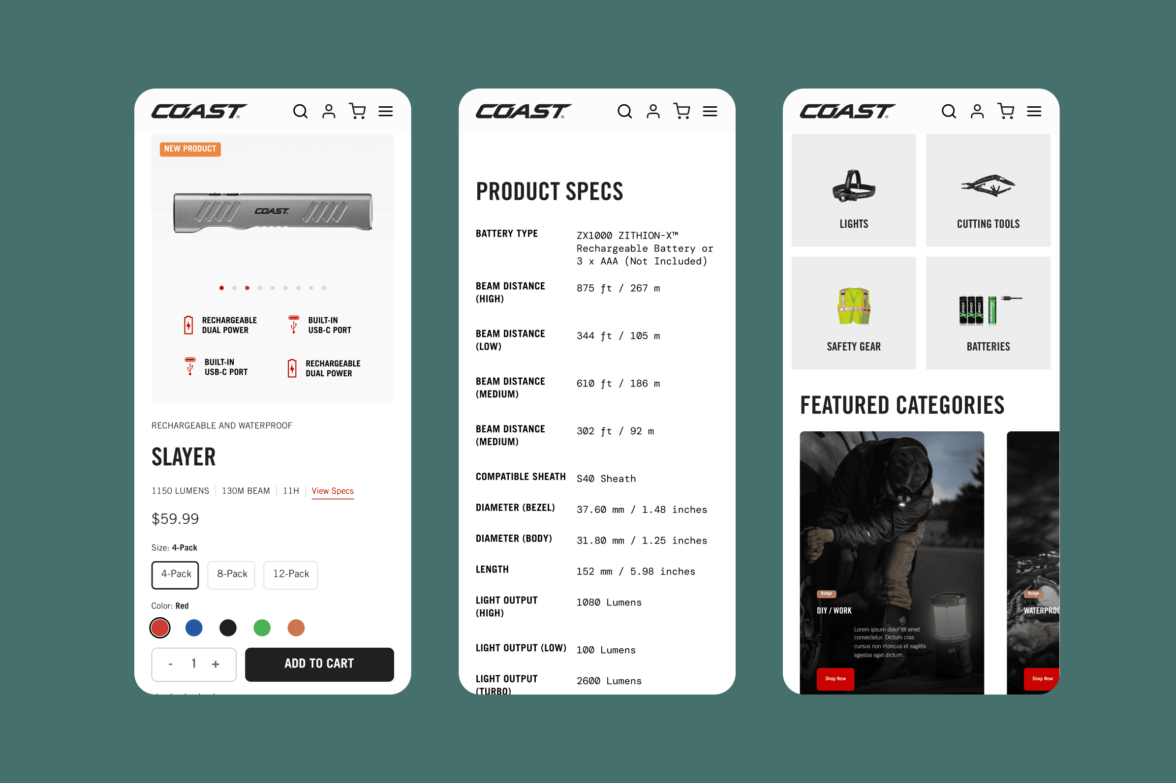 wlcr coast product ux and ui design