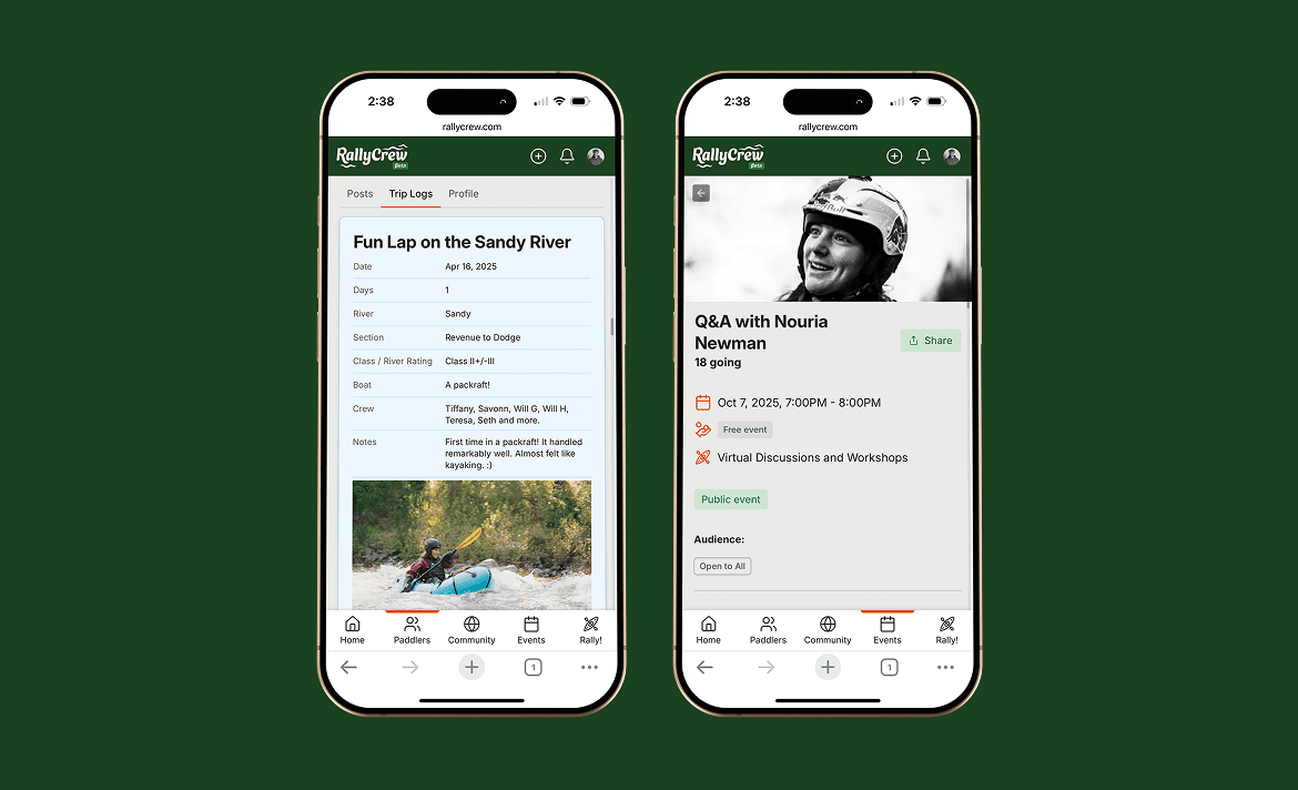 rallycrew wlcr product ui and ux design