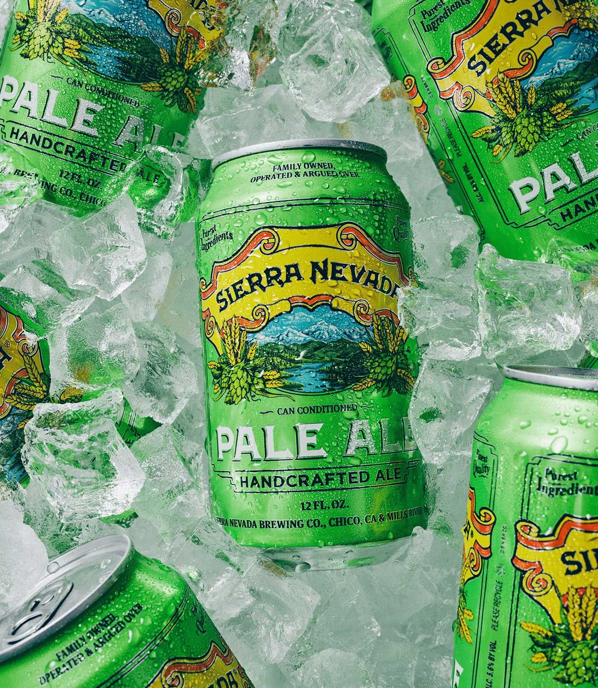 a can of sierra nevada beer on ice