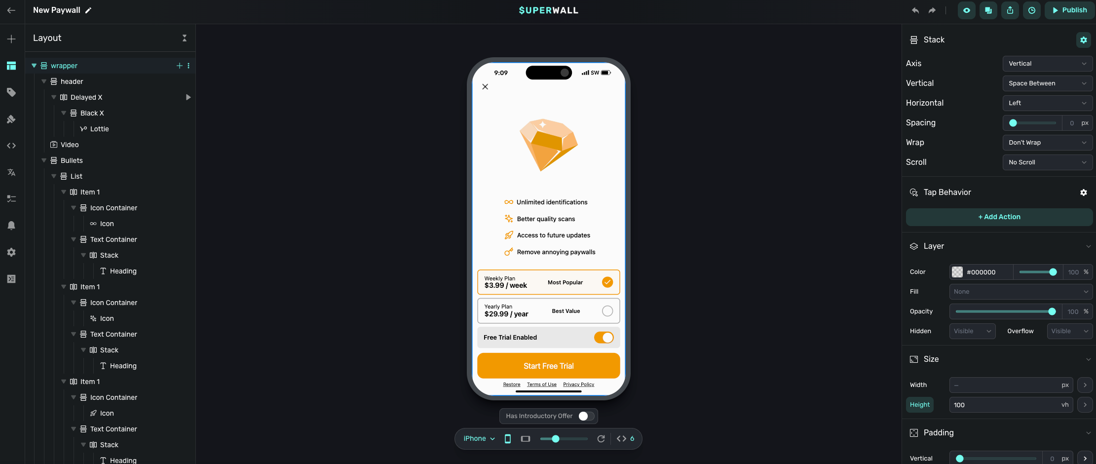 Paywall Editor
