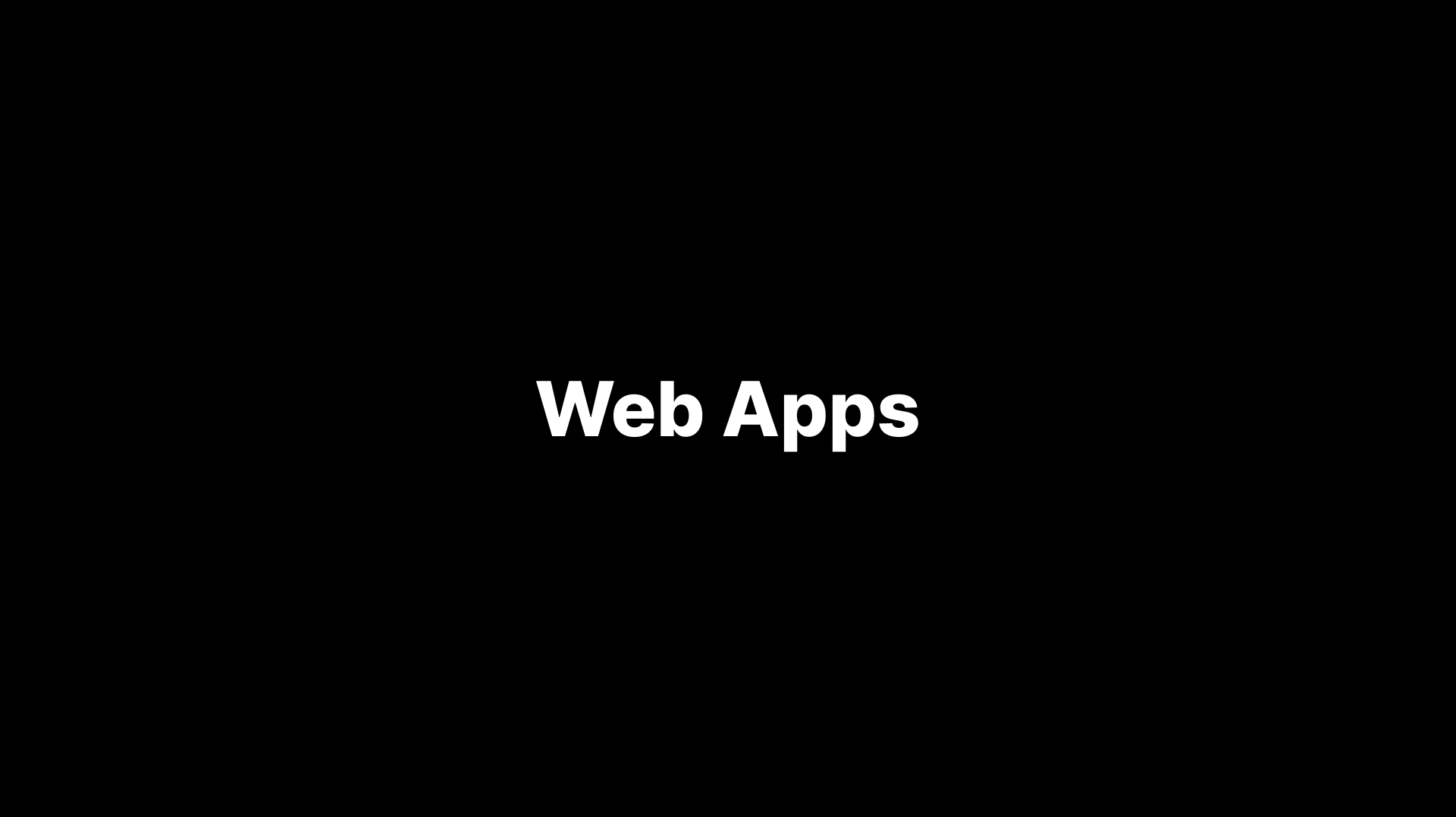 Web Apps