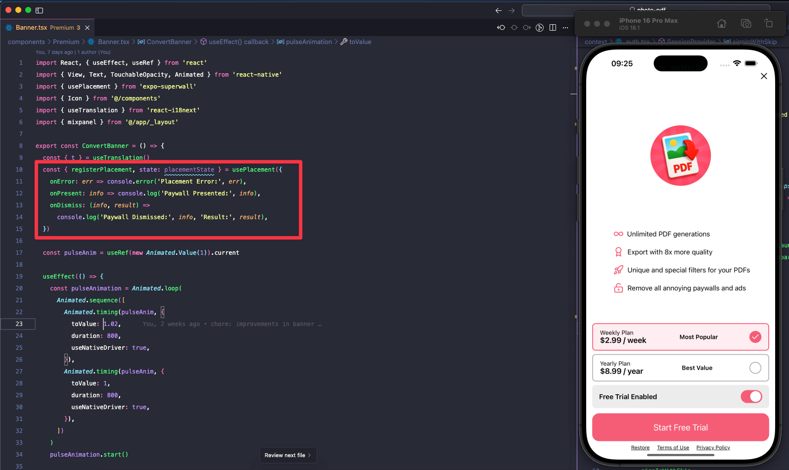 Displaying Paywall with Superwall