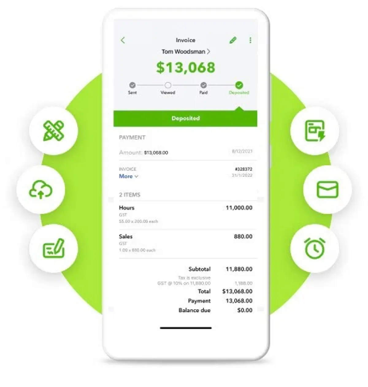 QuickBooks mobile app — expense tracking and receipt capture with Intuit Assist AI