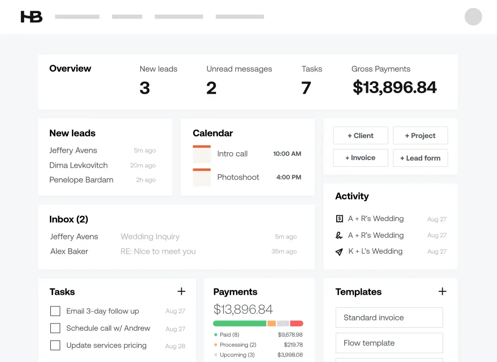 HoneyBook overview