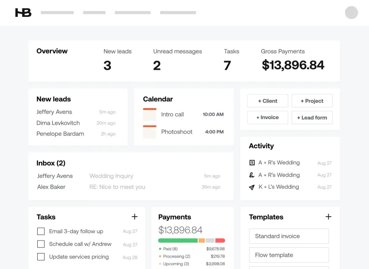 HoneyBook overview