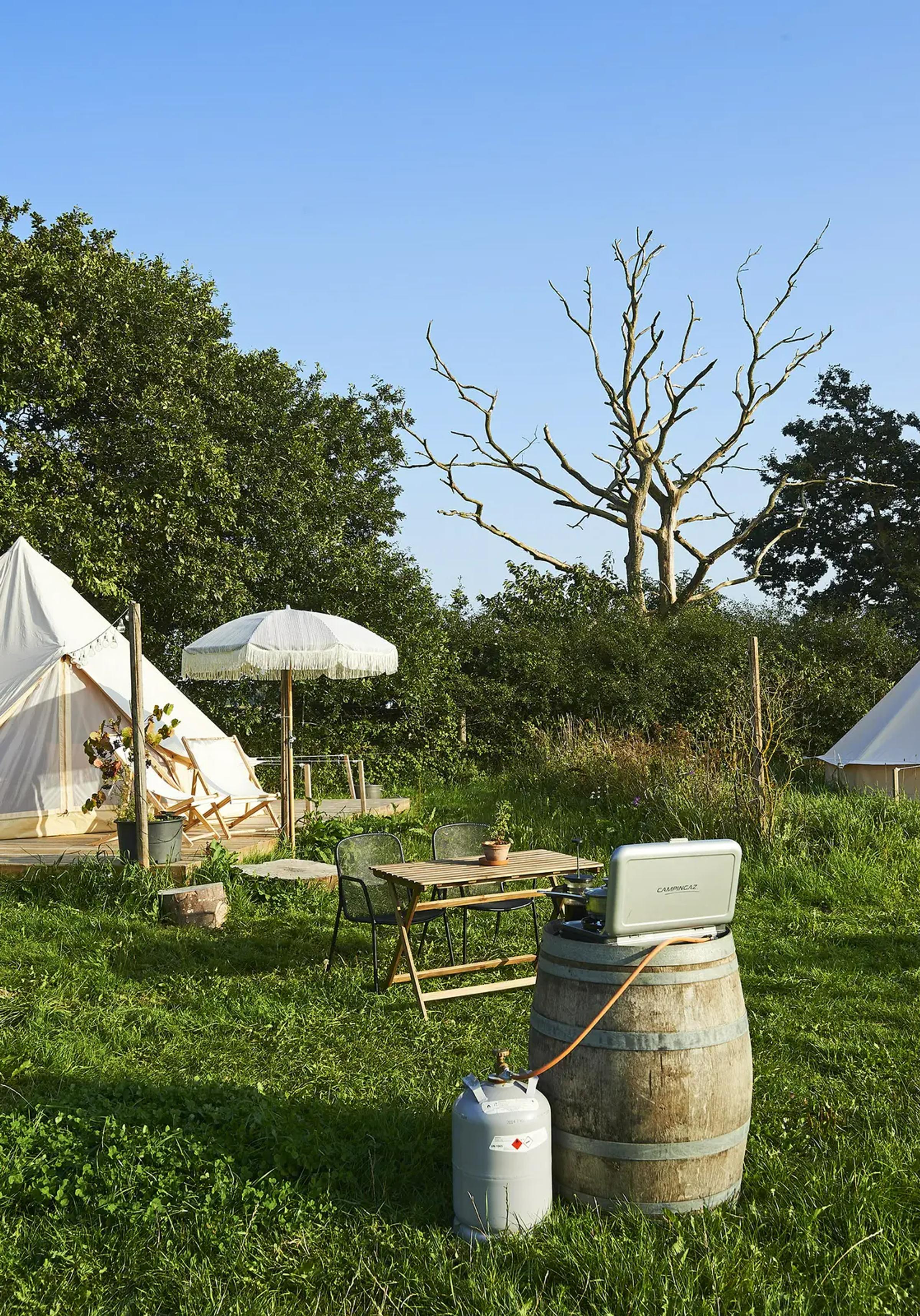 Coaster's Hideaway glamping blandt vinmarker i Skåne