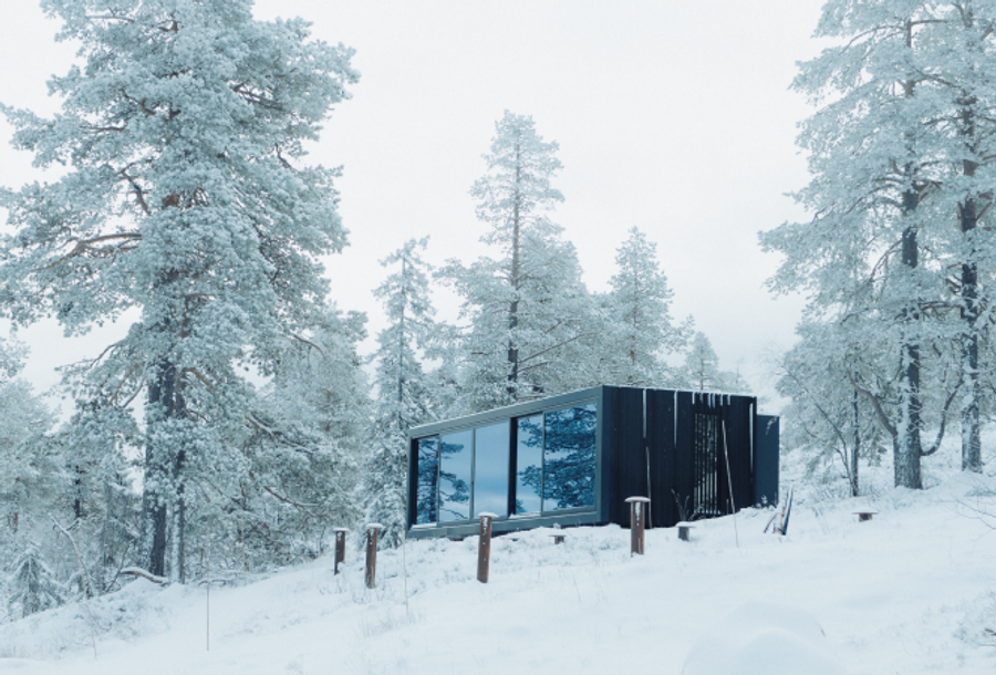 Modern cabin designed by Snøhetta