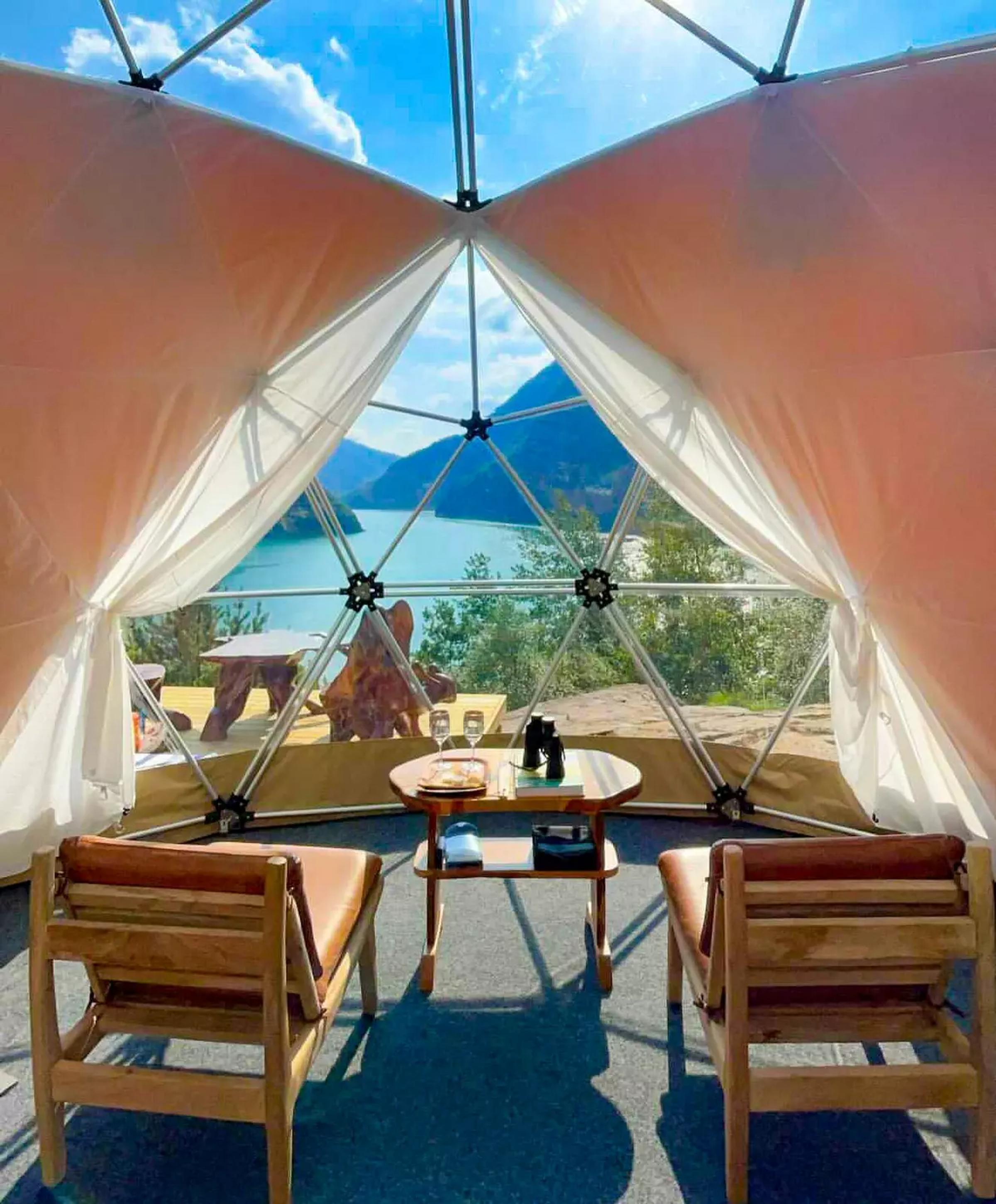 Glamping domes